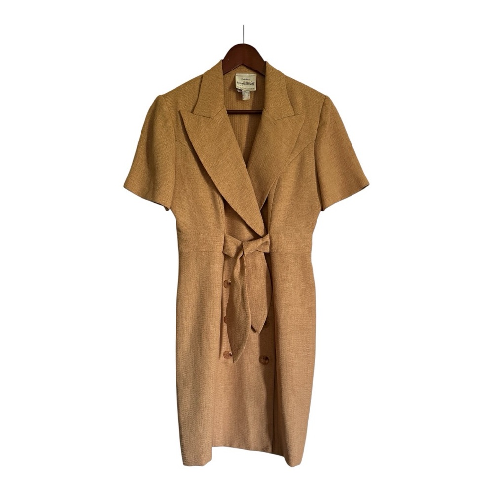 JOSEPH RIBKOFF WOMEN'S V NECK DOUBLE BRESTED BOW DRESS 10
